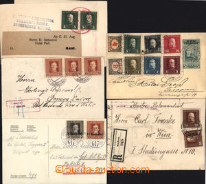 170609 - 1915-18 5 franked entires with field post, different issues,