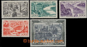 170632 - 1949 Mi.861-865, Města 100F - 1.000F, kompletní série; 22