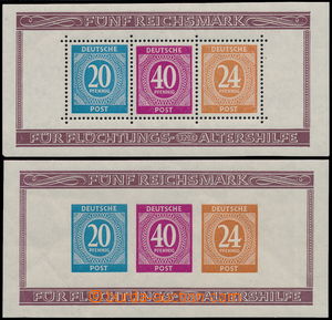 170686 - 1946 ALLIED OCCUPATION  Mi.Bl.12A + Bl.12B, souvenir sheet P