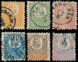170701 - 1869 Mi.1-6a, Franz Joseph 2K-25K, lithography; 3 Kreuzer th