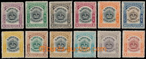 170708 - 1902-1903 SG.117b-128b, Crown 1C-$1, perfect complete set, a