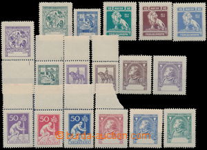 170729 - 1918 selection of 17 pcs of refused návrhů: Lion 10h, Geor