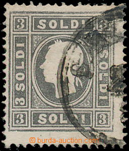 170766 - 1858 Mi.7, Ferch.7IIb, FJ I. 3Soldi šedočerná, lehce dece