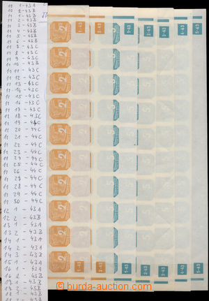 170835 - 1943 Pof.NV10-NV18, Newspaper stamps issue II., selection of