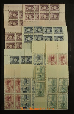 170946 - 1945-52 [SBÍRKY]  rozpracovaná sbírka rohových 4-bloků 