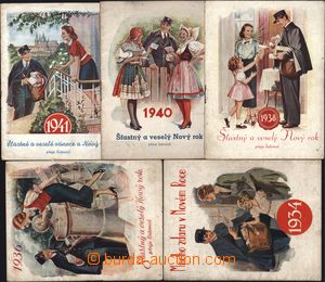 170999 - 1934-41 sestava 5ks poštovních knížek z let 1934, 1936, 