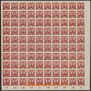 171016 - 1925 Pof.NV10, to exhaustion- 5/6h red, complete 100 stamps 