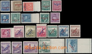 171020 - 1939 Alb.2-22, Overprint issue, complete; values 5CZK with R