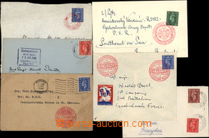 171061 - 1942-44 comp. 6 pcs of letters FP, various cancel., i.a. rou