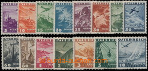 171107 - 1935 Mi.598-612, II. airmail issue, 5g-10Sh; only lightly hi