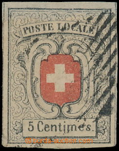 171230 - 1851 Mi.3, Neuenburg 5Cts; repaired at top, otherwise nice, 
