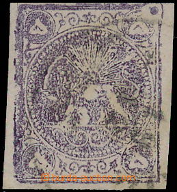 171234 - 1878-1879 Sc.36, Pers.30, Heraldický lev 5 Krans fialová, 