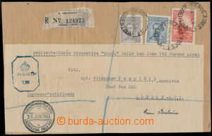 171253 - 1943 cut square from cover R-balíku sent from Argentina to 