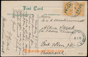 171324 - 1912 ČÍNA  pohlednice zaslaná do Rakouska, vyfr. na zadn