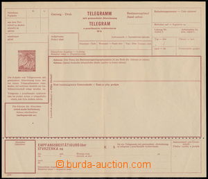 171479 - 1939 Pof.CTÚ1a; Mi.T1/02, Telegram with printed stmp 40h Li