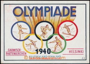 171527 - 1940 OLYMPIJSKÉ HRY 1940 - HELSINKI, propagační pohlednic