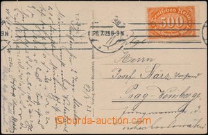 171623 - 1923 INFLATION  Ppc addressed to Prague, with 500M, Mi.223, 