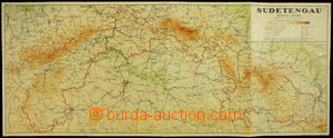 171635 - 1942 Mapa Sudet, Sudetengau, měřítko 1:600.000, vydáno v