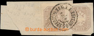 171667 - 1864 Mi.29, (1,05Kr) šedohnědá, část novinové pásky s