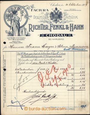 171794 - 1909 RAKOUSKO-UHERSKO/ faktura firmy RICHTER, FENKL a HAHN -