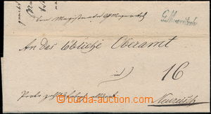 171838 - 1834 CZECH LANDS  blue straight line postmark GROSS MESERITS