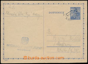 171887 - 1945 INTERNAČNÍ TÁBOR RUPA / MODŘANY  modré řádkové 