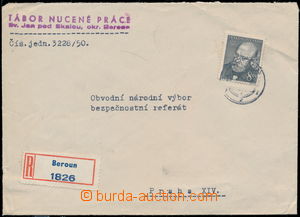 171888 - 1950 TÁBOR NUCENÉ PRÁCE / SV. JAN POD SKALOU  R dopis s 