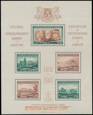 171963 - 1943 PLATE PROOF London MS in/at green and brown color on st
