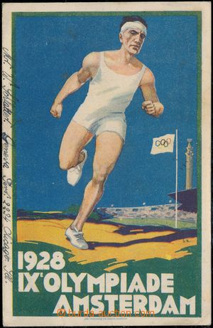 171989 - 1928 LOH AMSTERODAM  oficiální pohlednice k letní olympi