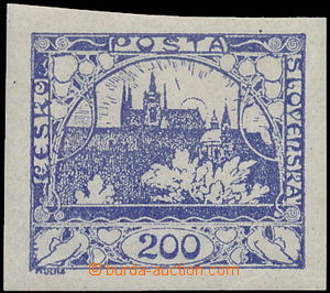 172086 -  Pof.22a, 200h violet-blue, irregular margins, lightly hinge