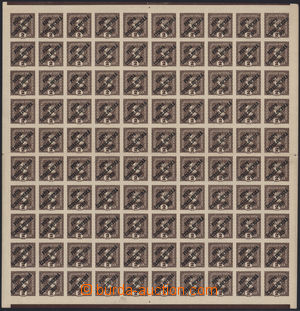 172222 -  Pof.60, Novinová 2h hnědá, kompletní 100ks arch, vodoro