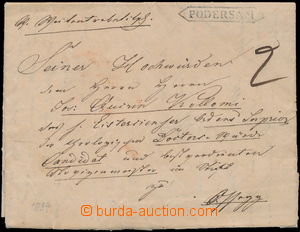 172245 - 1834 CZECH LANDS  folded letter with straight line postmark 