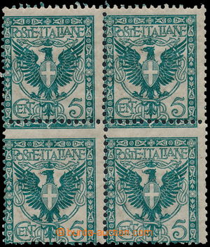 172370 - 1901 Sass70, Eagle 5c, block of four, mint never hinged; cat