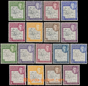 172458 - 1946 SG.G1-G8, G9-G16, George VI., Map, two complete set, ca
