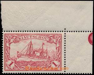 172484 - 1901 KIATSCHOU  Mi.14, Emperor´s Yacht 1M; corner piece wit