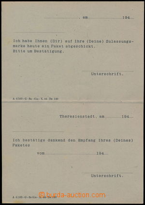172526 - 1944 nepoužitá dvojitá dopisnice s avízem s oznámením 