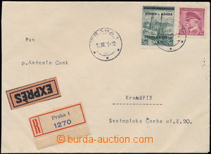 172547 - 1939 Registered and Express letter with mixed franking stmp 