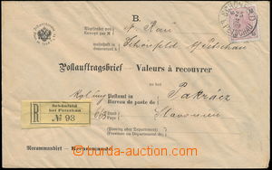 172592 - 1899 off. Postal order letter sent as Registered to Slovenia