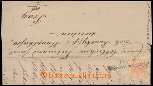 172594 - 1858 skládaný dopis adresovaný do Prahy, vyfr. zn. 3Kr sv