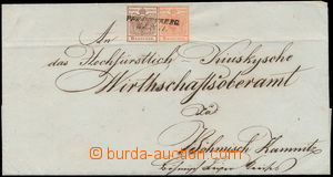 172595 - 1851 přebal dopisu adresovaný do České Kamenice, vyfr. z