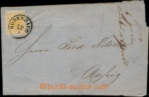 172596 - 1854 skládaný tiskopis adresovaný do Ústí n.L., vyfr. z