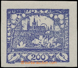172622 -  Pof.22a, 200h violet-blue, very wide margins; exp. by Gilbe