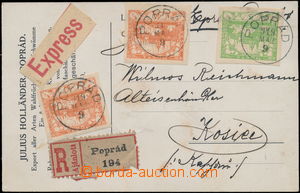 172635 - 1919 commercial PC sent as Reg and Express in/at I. postal r