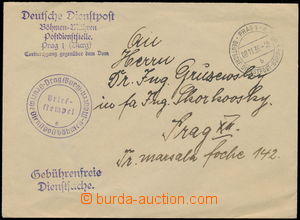 172663 - 1939 úřední dopis bez frankatury, DR PRAG 1/ DEUTSCHE DIE