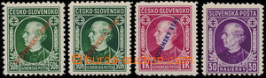 172690 - 1939 Alb.23B, 23C, 24C, 28C, comp. of stamps Hlinka 50h gree