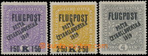 172703 -  Pof.52-54, Letecké s přetiskem, kompletní série, typy I