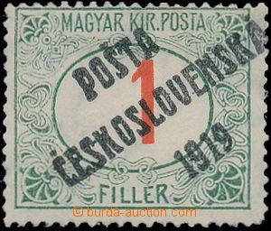 172715 -  Pof.131, Červené číslice 1f, III. typ přetisku; zk. Ka