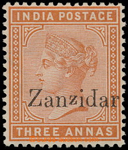 172731 - 1895 SG.10jD, Britský protektorát, indická Viktorie 3 Ann