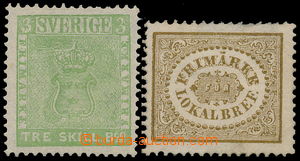 172765 - 1868, 1871 Mi.1NDII, novotisk první známky TRE SKILL svět