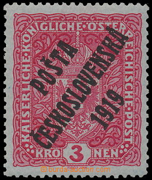 172766 -  Pof.49I, Znak 3K světle červená, úzká, I. typ, krásn